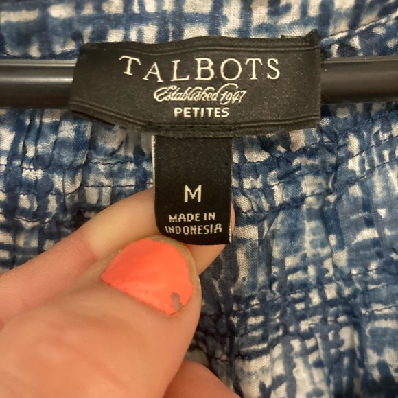 Talbots petiteM light weight sheer ruffle shirt - Picture 3 of 6